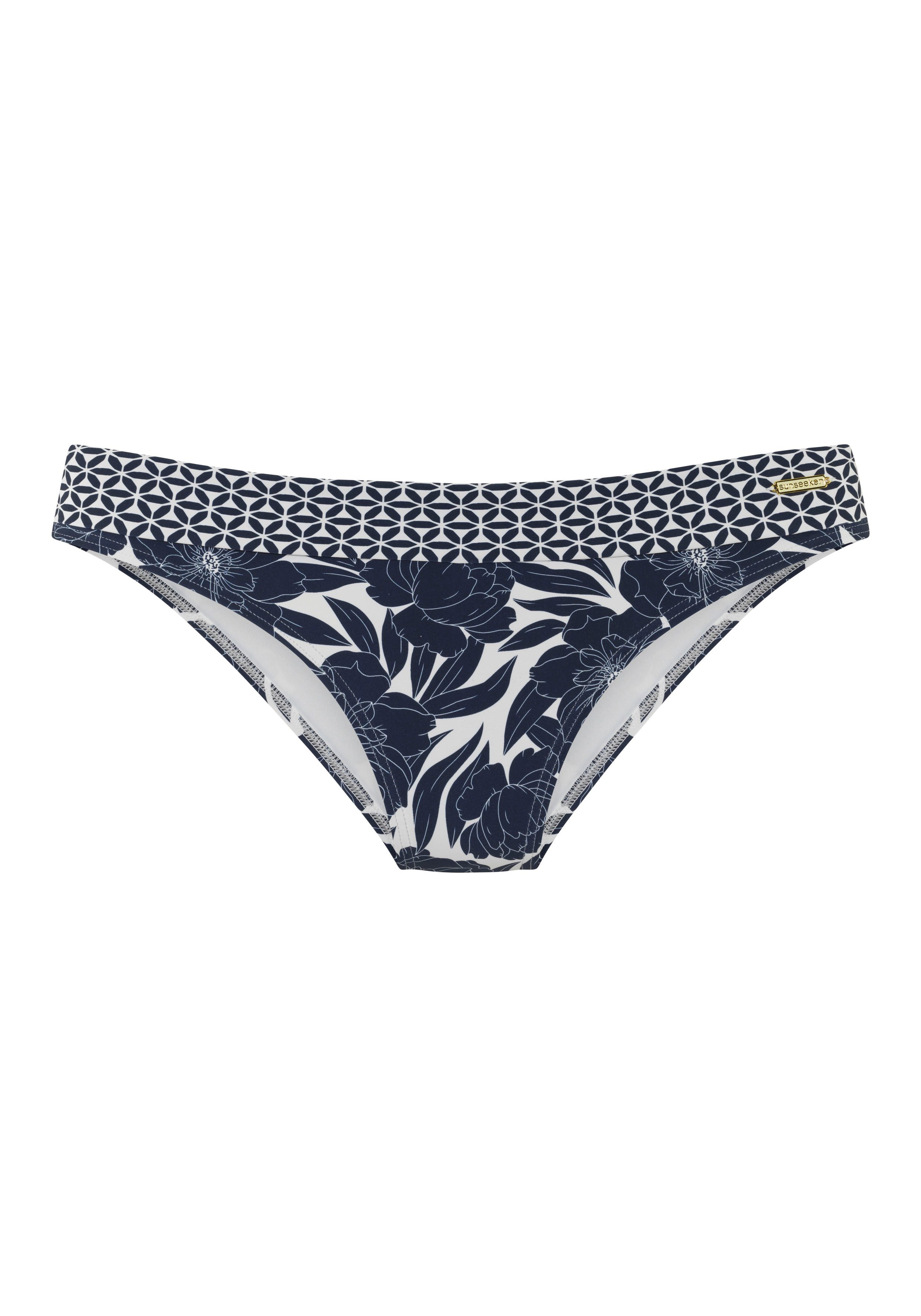 Sunseeker Zwembroek Blossom bikini broekjes blauw