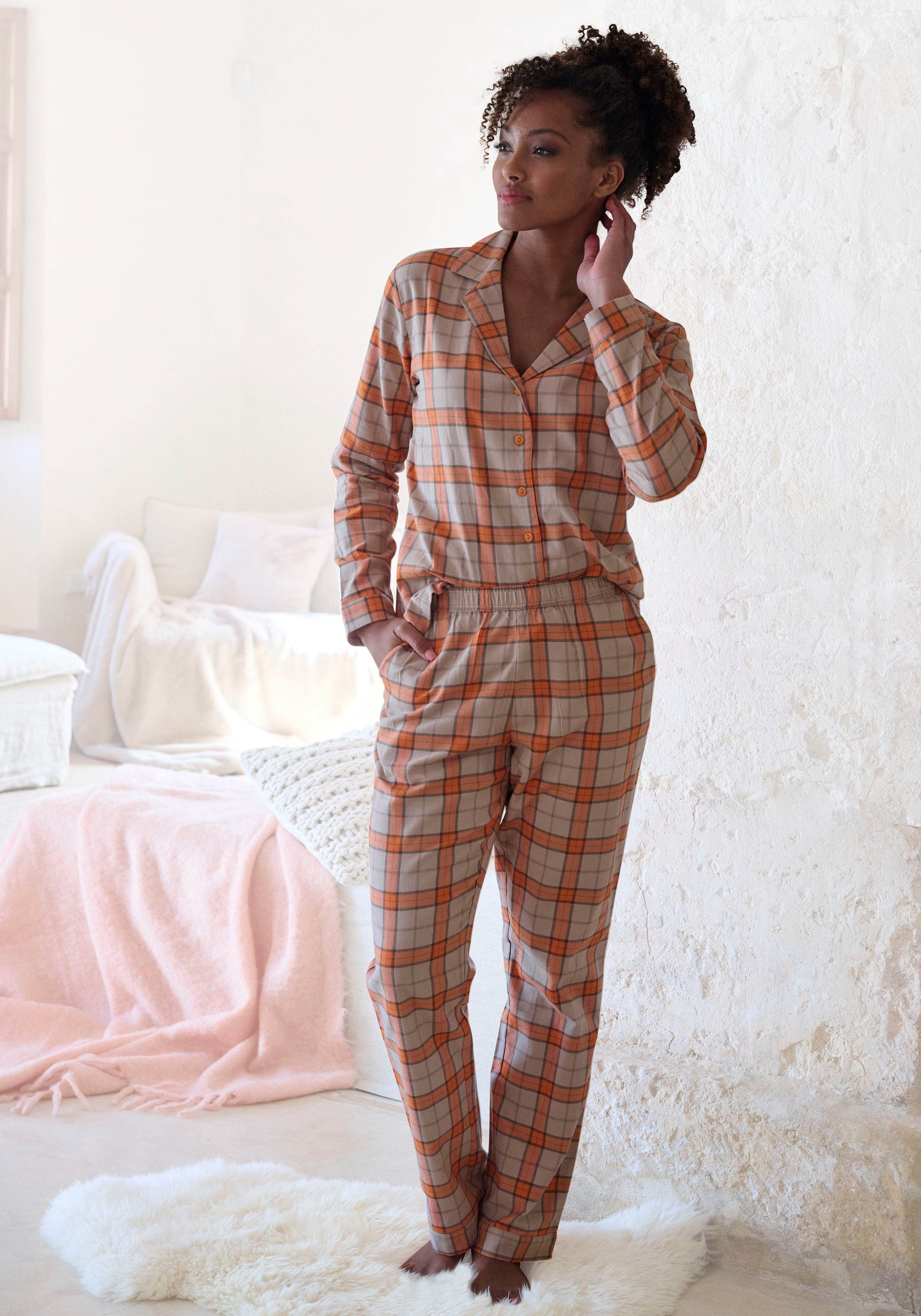 Vivance Dreams Pyjama van knuffelzacht flanel (2-delig)