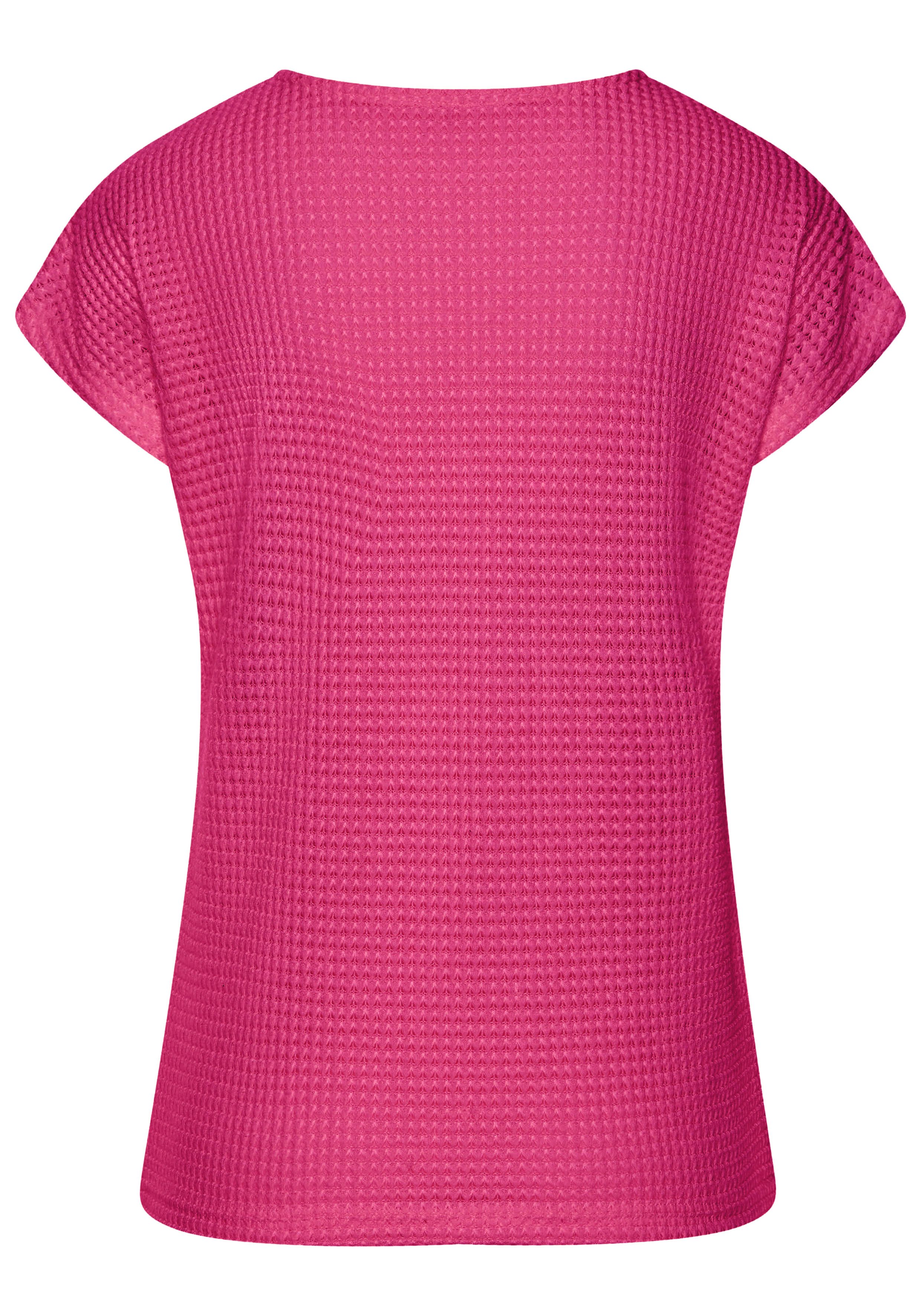 Vivance Shirt met korte mouwen Met modieuze wafelstructuur van kreukvrije breikwaliteit