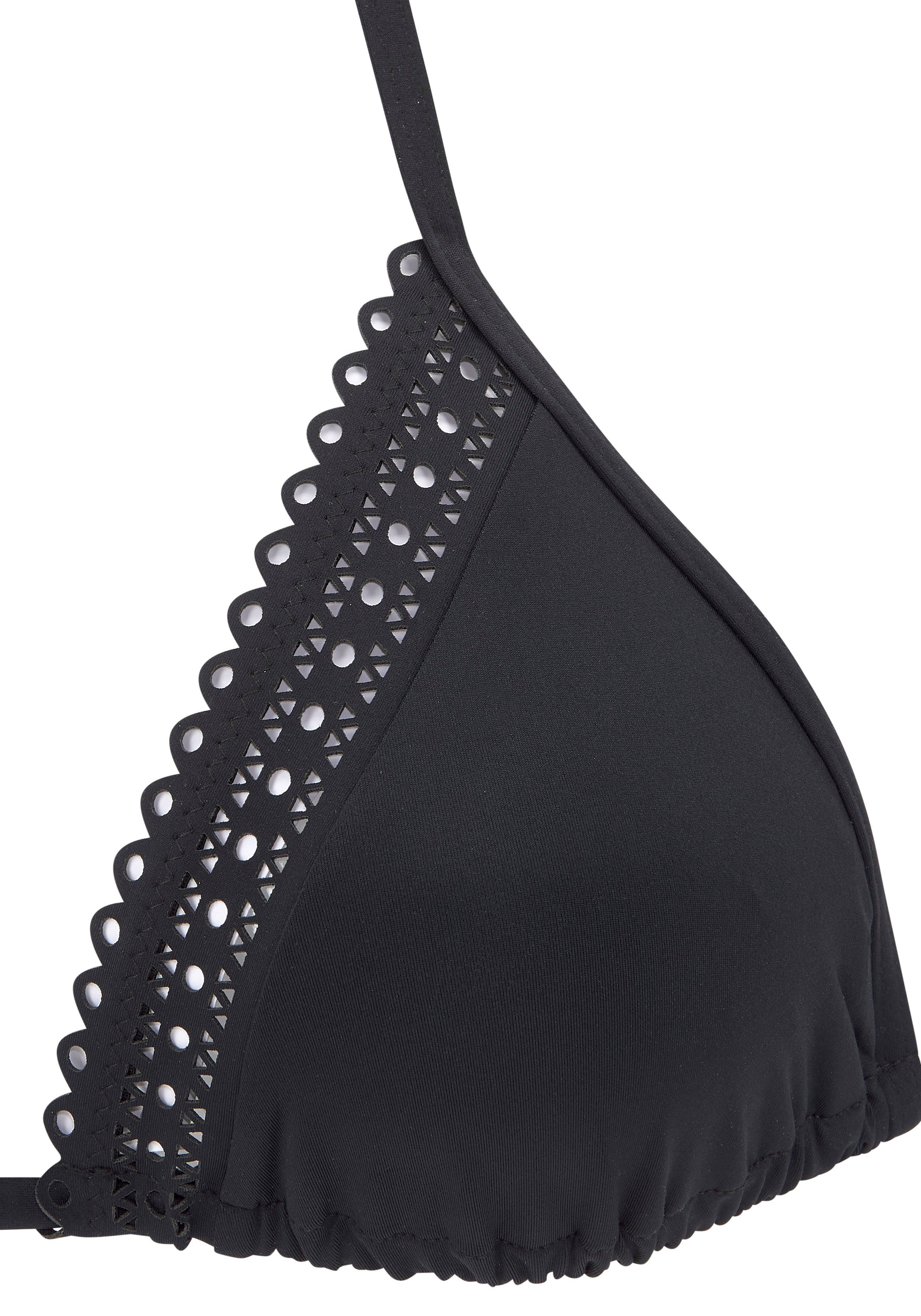 s.Oliver RED LABEL Beachwear Triangel-bikinitop Aiko met gehaakte look