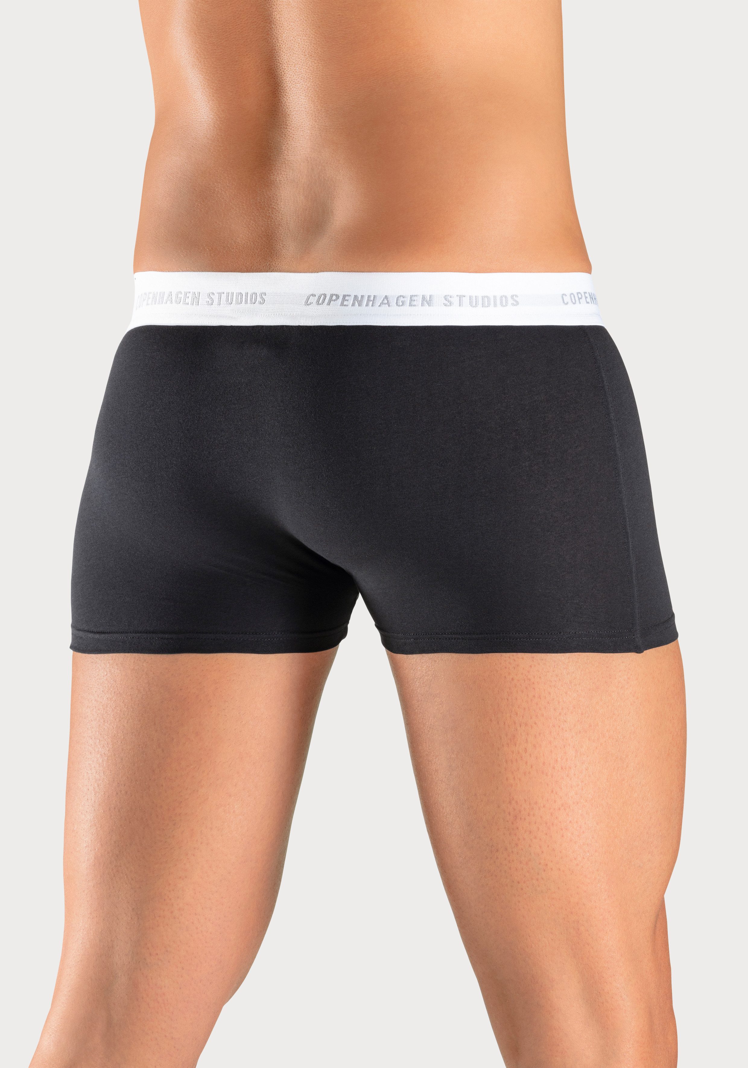 Copenhagen Studios Boxershort voor heren met witte logo-tailleband (3 stuks)