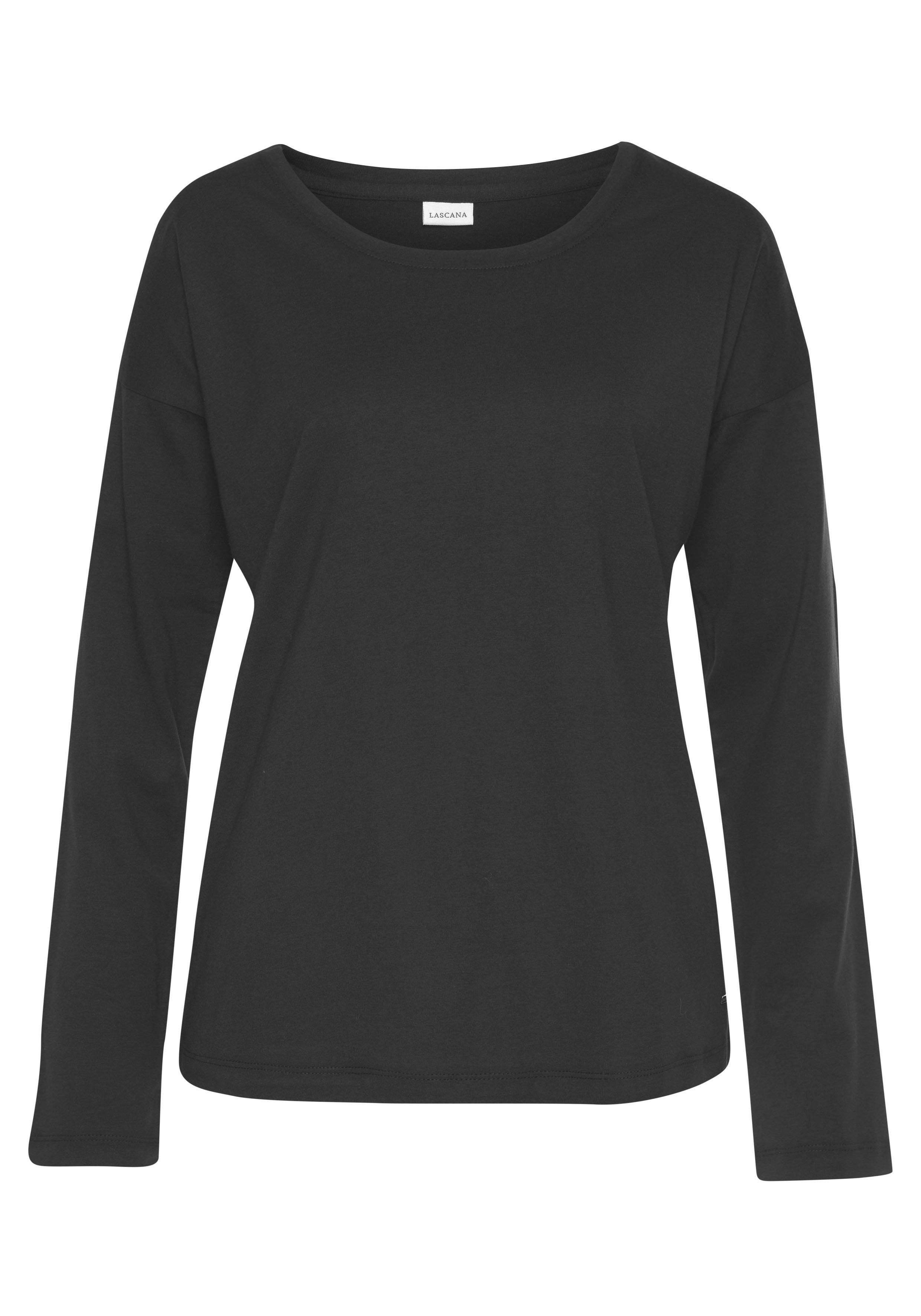 Lascana Pyjama top met afhangende schouders