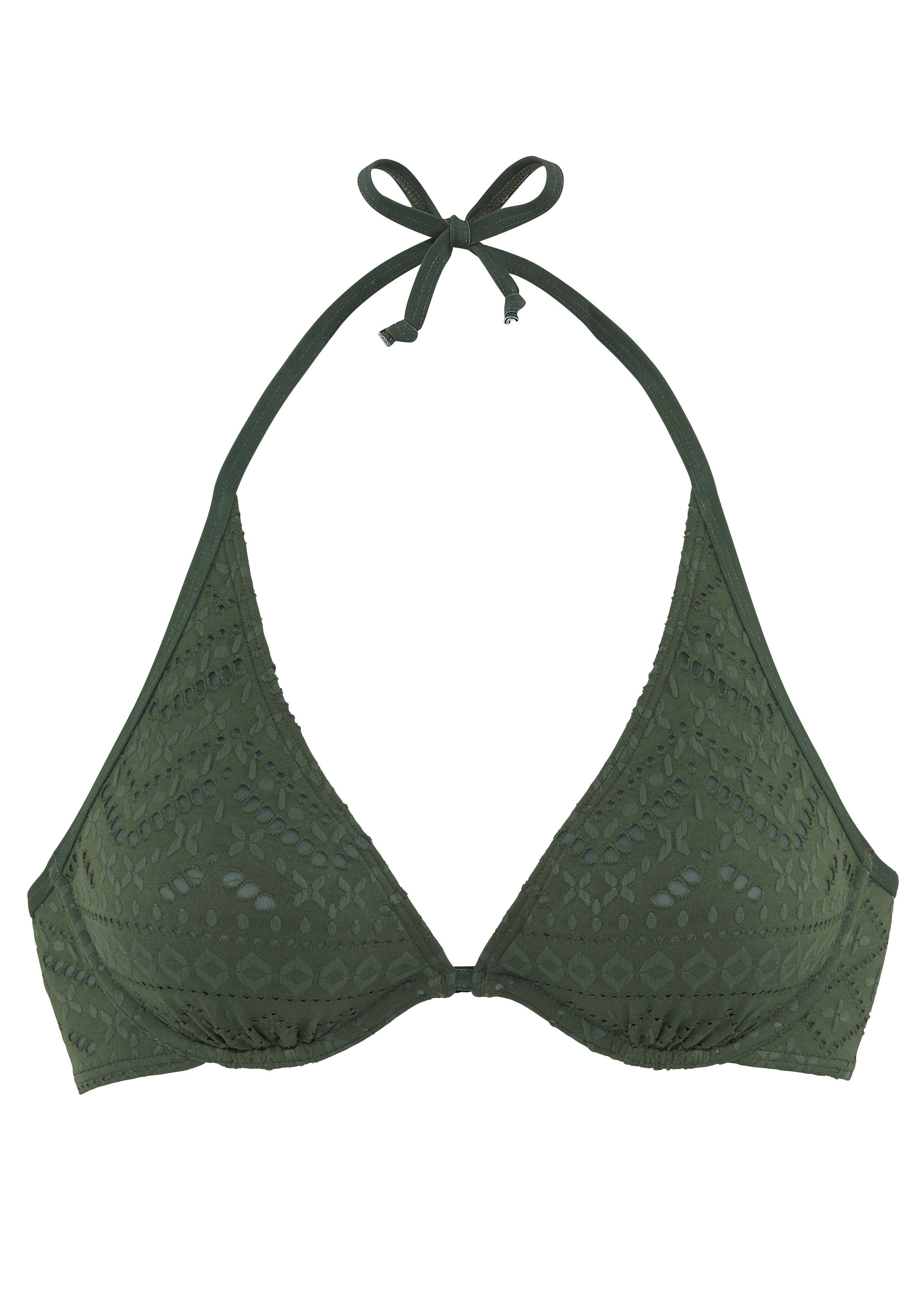 Lascana Beugelbikinitop Omara met broderie anglaise