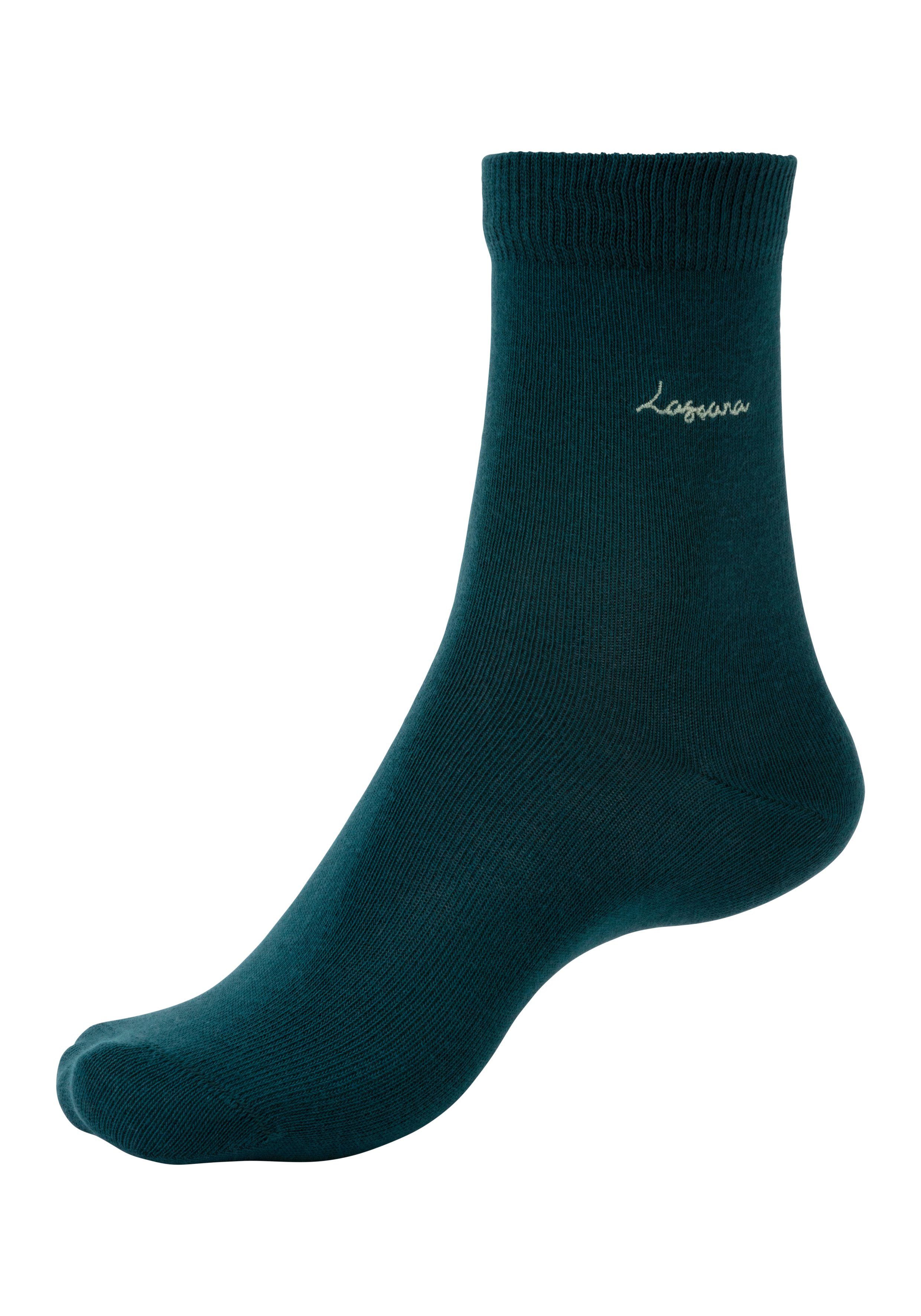 Lascana Basic sokken met hoogwaardig logoborduursel (box, 7 paar)