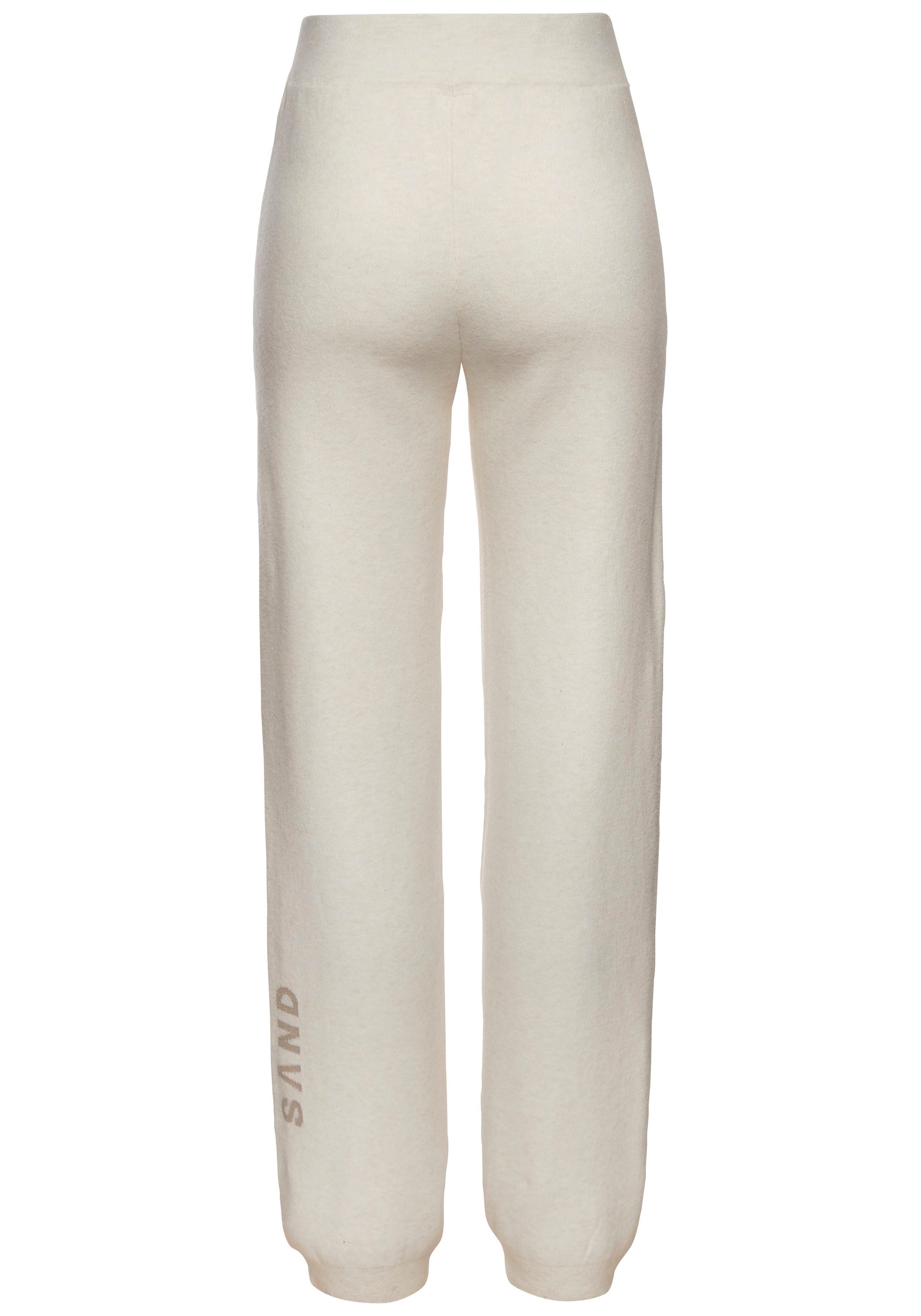 Elbsand Tricotbroek met gebreid logo, van hoogwaardige fijnbrei, loungewear