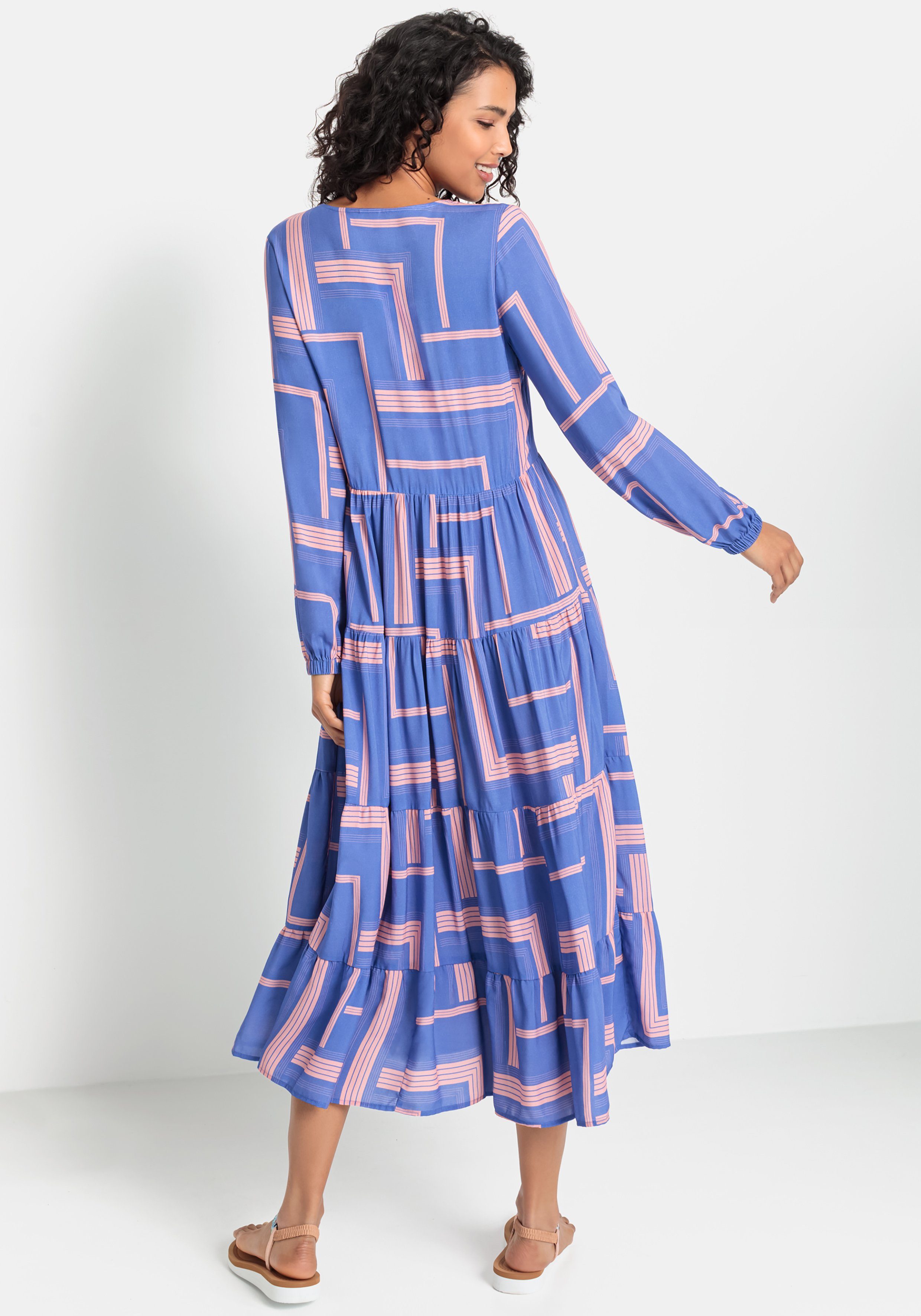 Lascana Maxi-jurk met grafische print