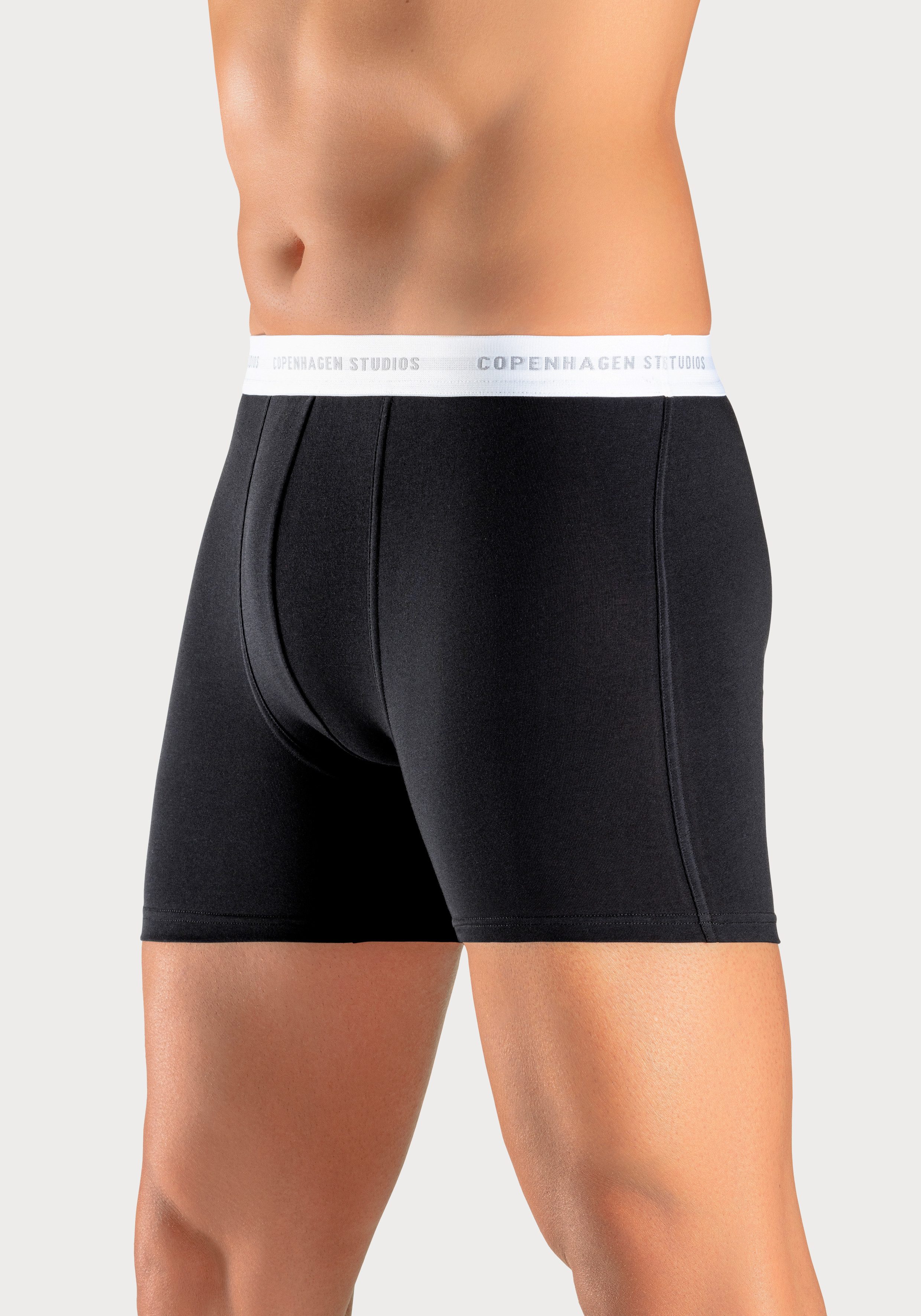 Copenhagen Studios Boxershort voor heren met langere pijpen en logo-tailleband (3 stuks)