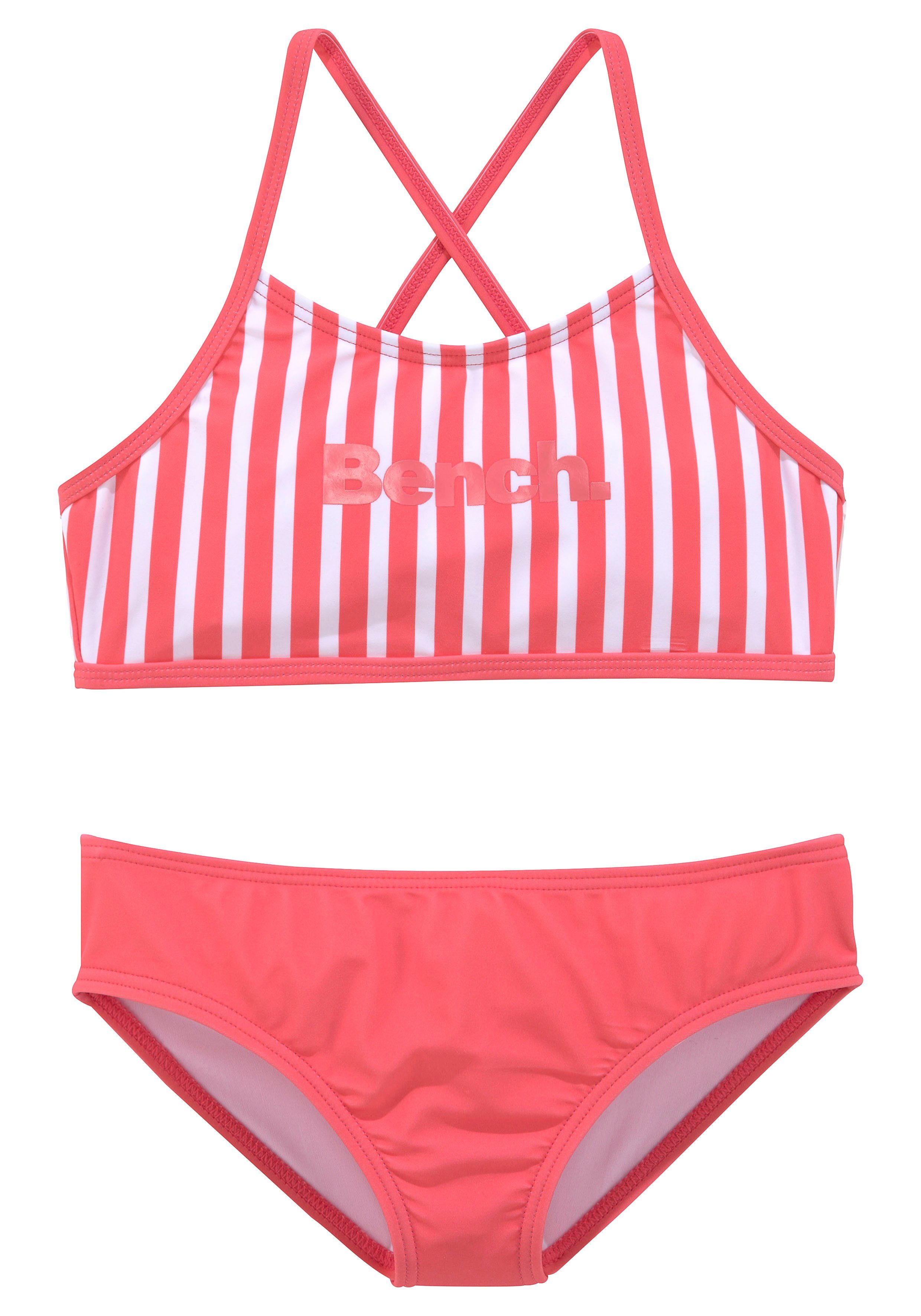 Bench. Bustierbikini met trendy strepen