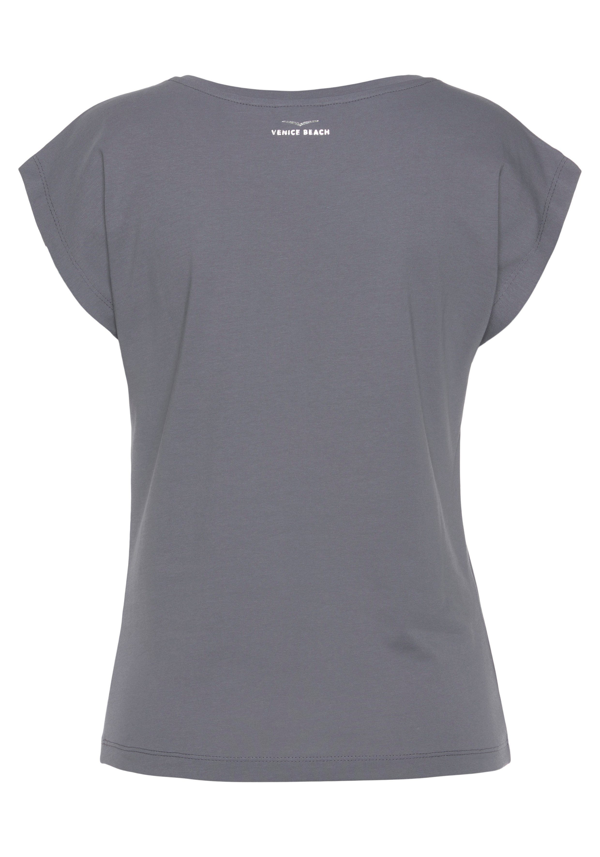 Venice Beach Shirt met korte mouwen met logoprint op de voorkant, katoenen t-shirt, sportief-casual, basic