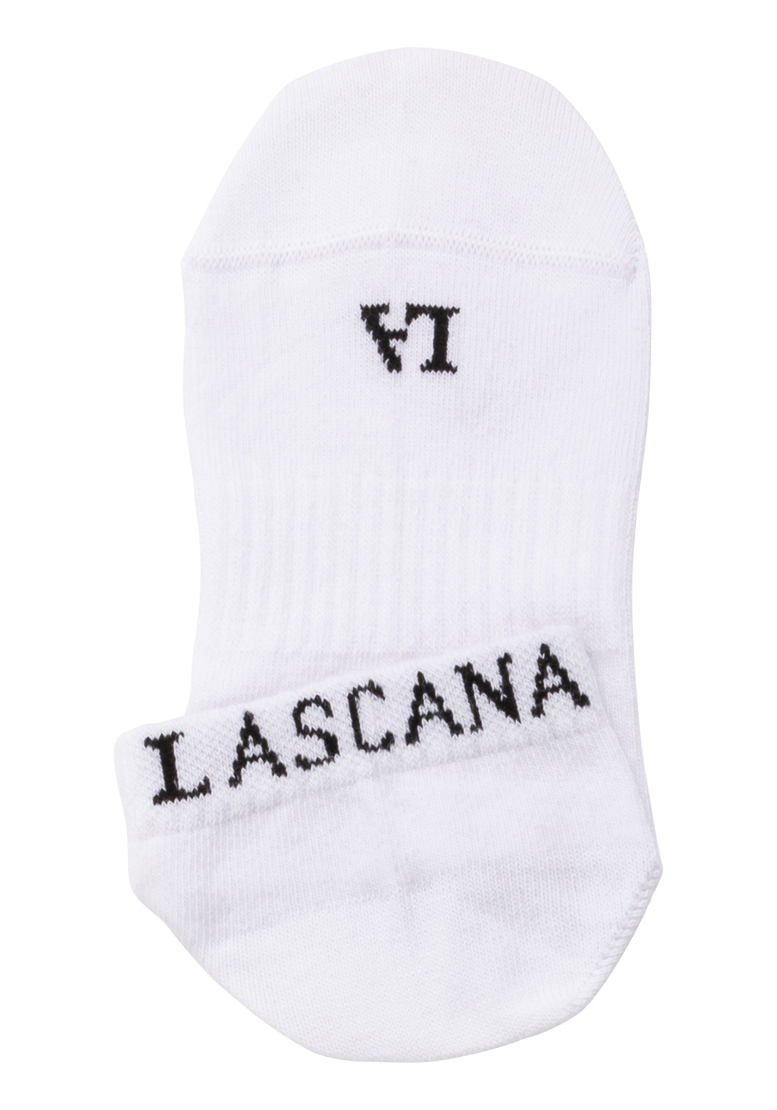 active by Lascana Sneakersokken met ingebreid merklogo (set, 6 paar)