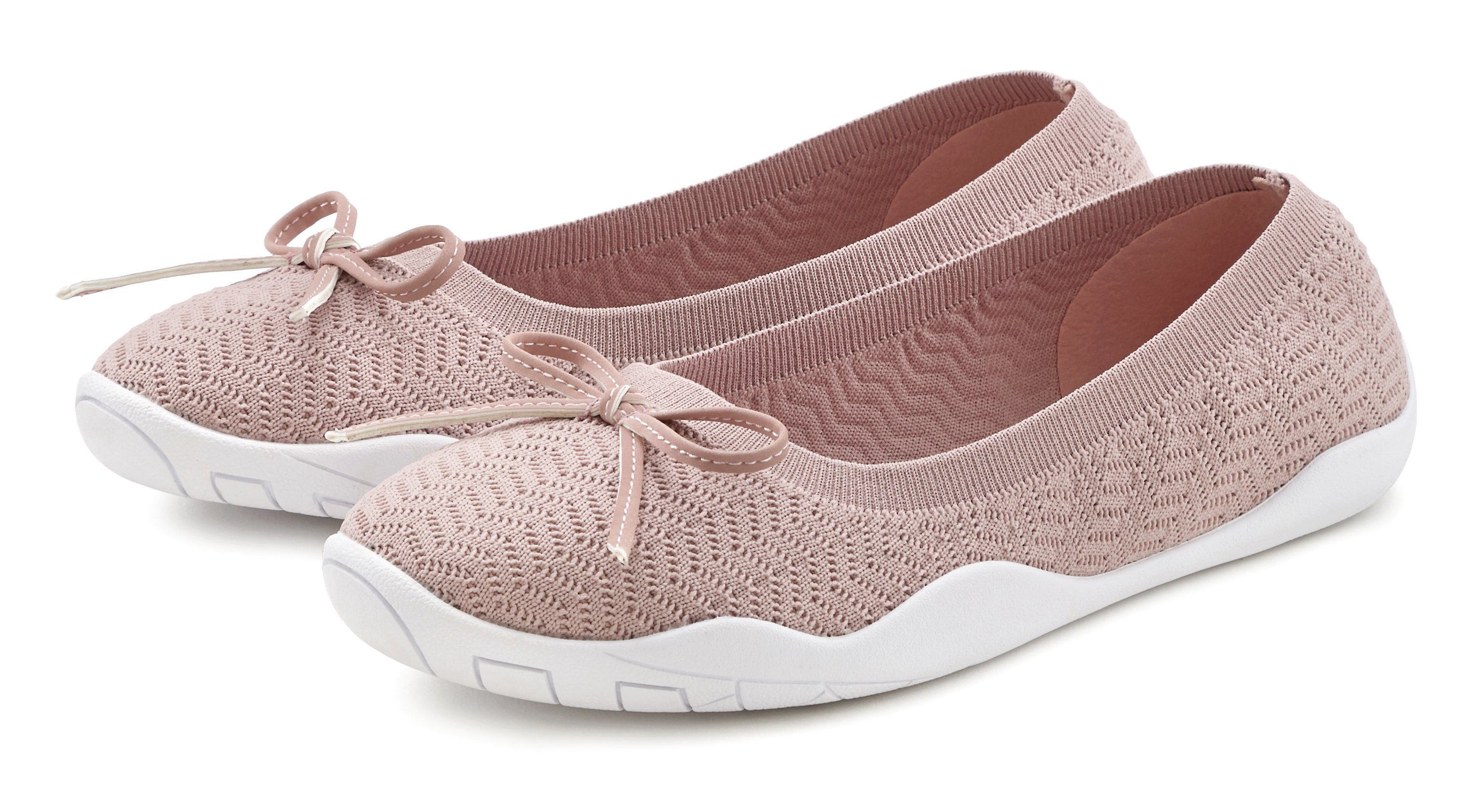 Lascana Sneaker ballerina's Slipper, lage schoen, slip-on sneaker ultralicht VEGAN