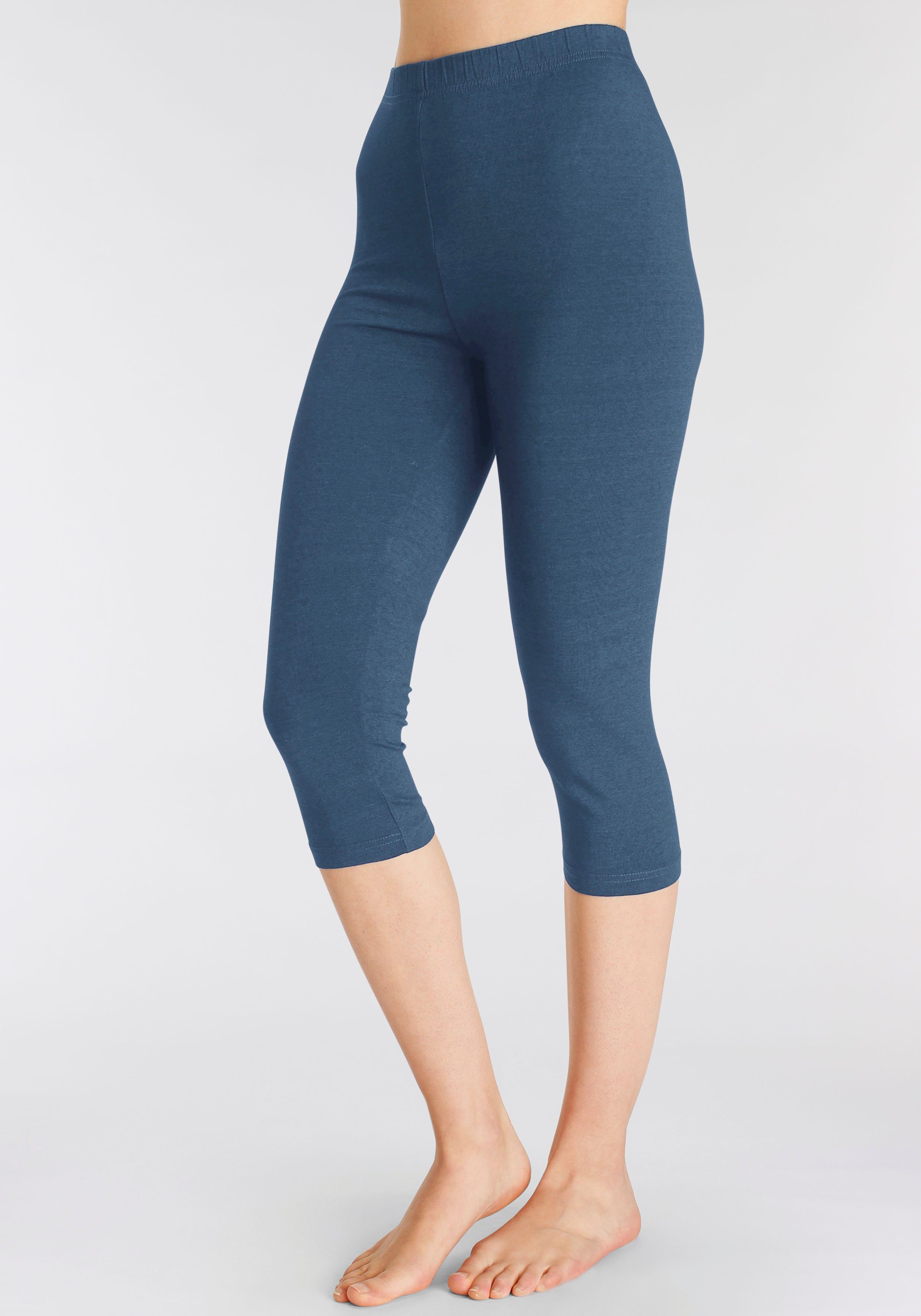 vivance active Caprilegging met rubberen tailleband, loungewear (Set van 2)