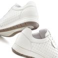 lascana sneakers van leer met trendy vlechtdetails wit