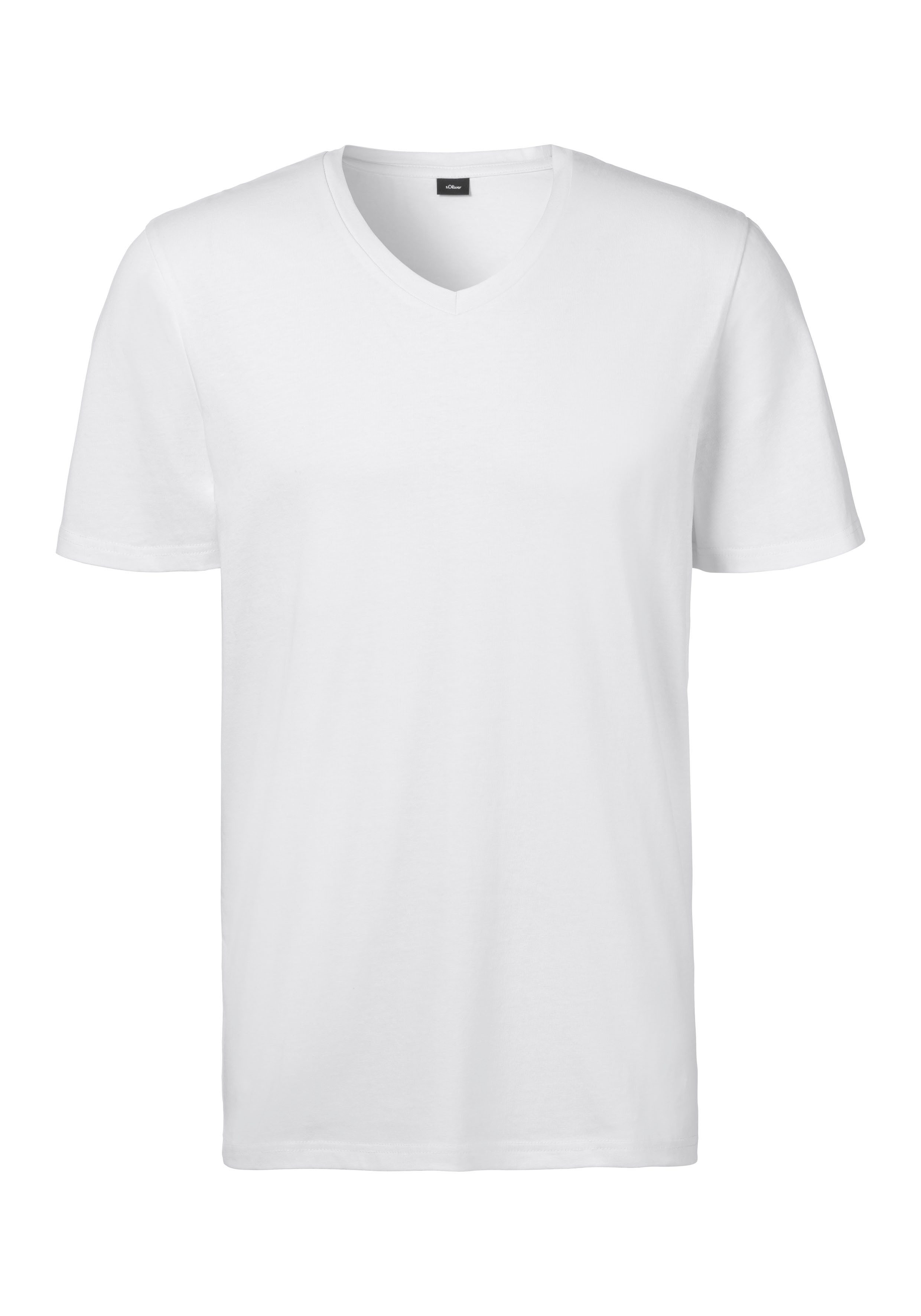 s.Oliver RED LABEL Beachwear T-shirt klassiek onderhemd (set, 2-delig) heren maat XXXL wit