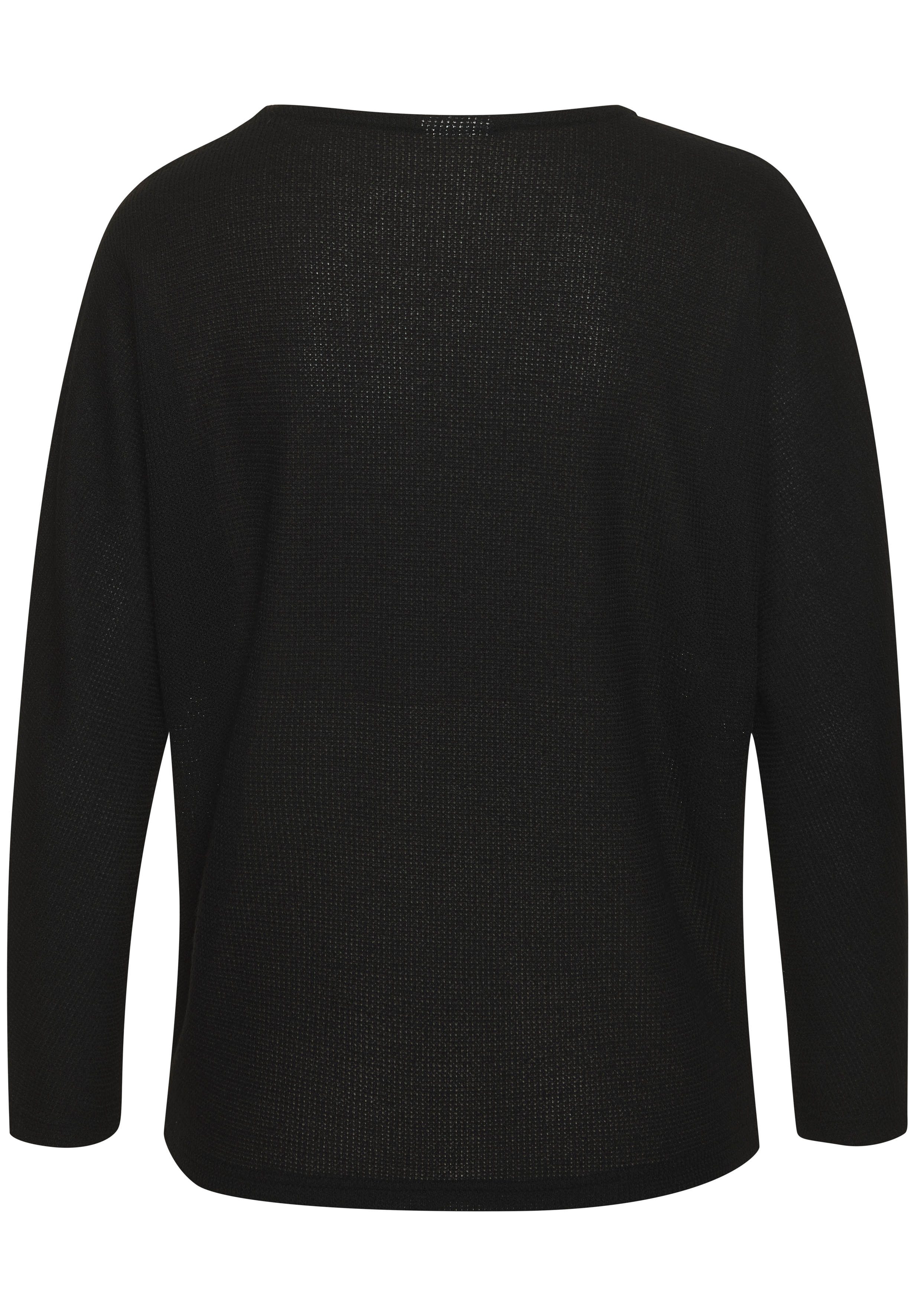 Vivance Shirt met lange mouwen Van pluizig breiwerk gemaakt van kreukvrij materiaal