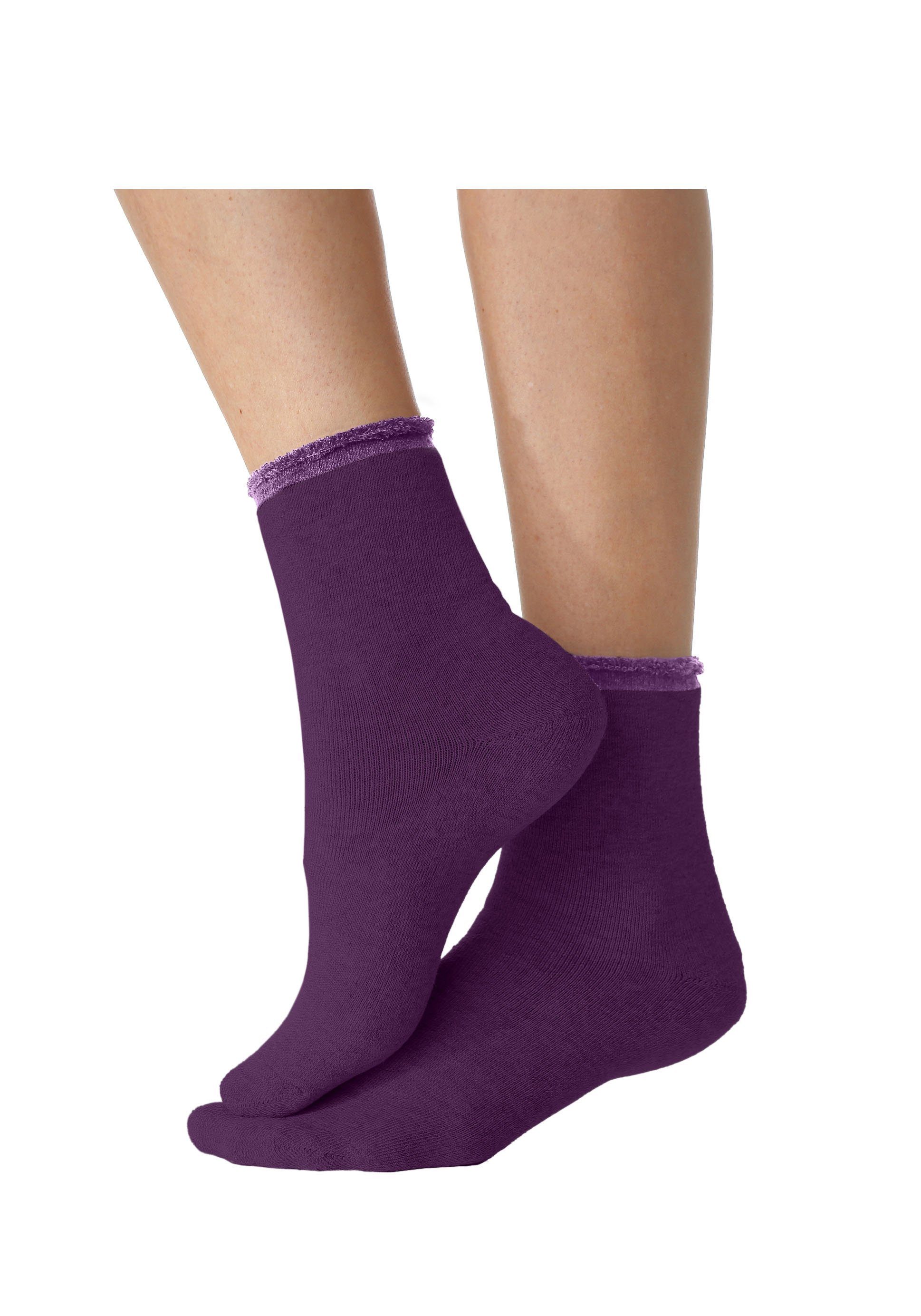 Lavana Wellness-sokken met frottébinnenkant (set, 4 paar)