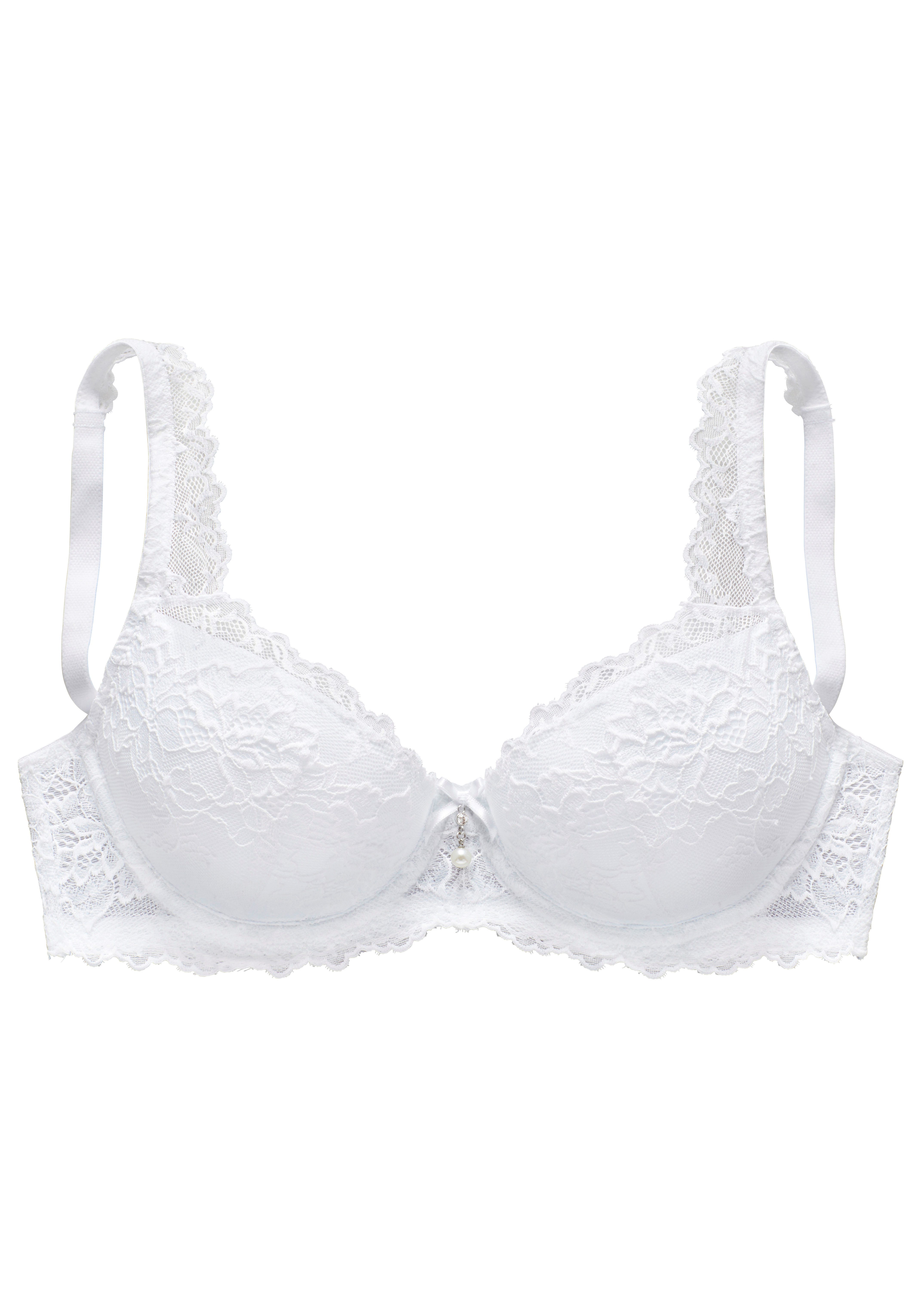 Lascana Push-up-bh met beugel in trendy high-apex ontwerp, sexy lingerie
