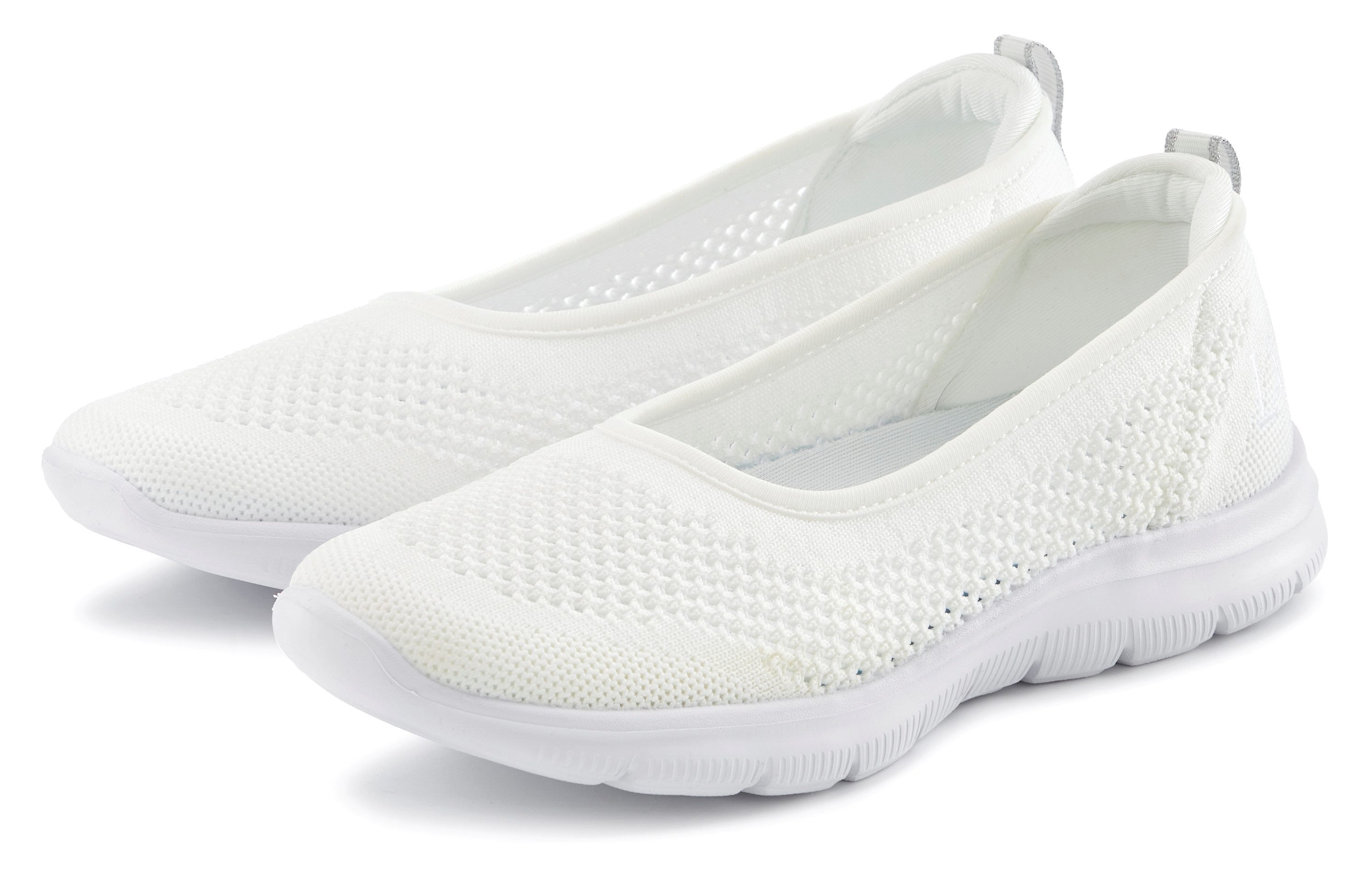 Lascana Sneaker-ballerina’s ultralichte slipper, slip-on sneaker, vrijetijdsschoen vegan