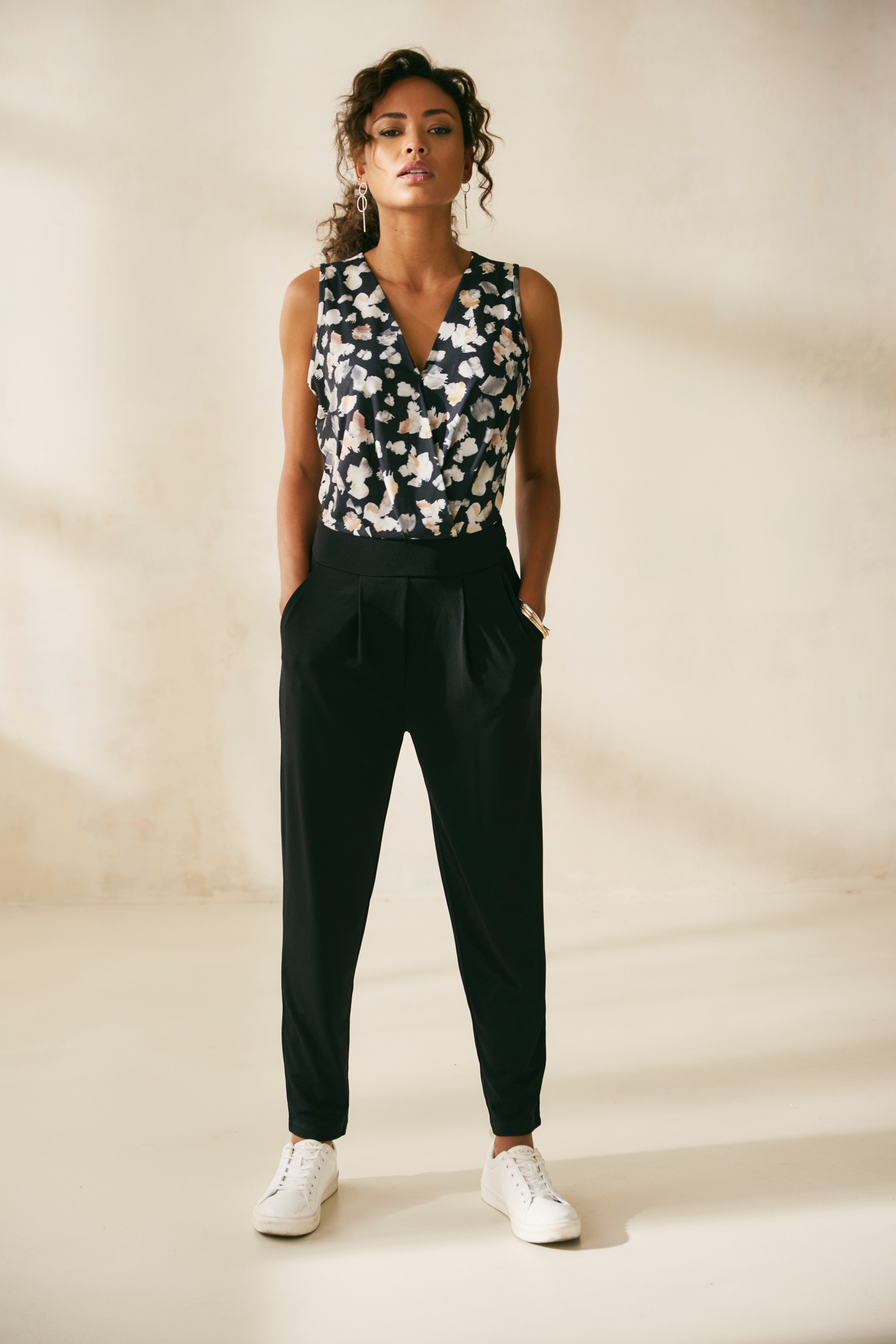 Lascana Jumpsuit met bedrukt bovenstuk, elegante jumpsuit, business-look, feestelijk