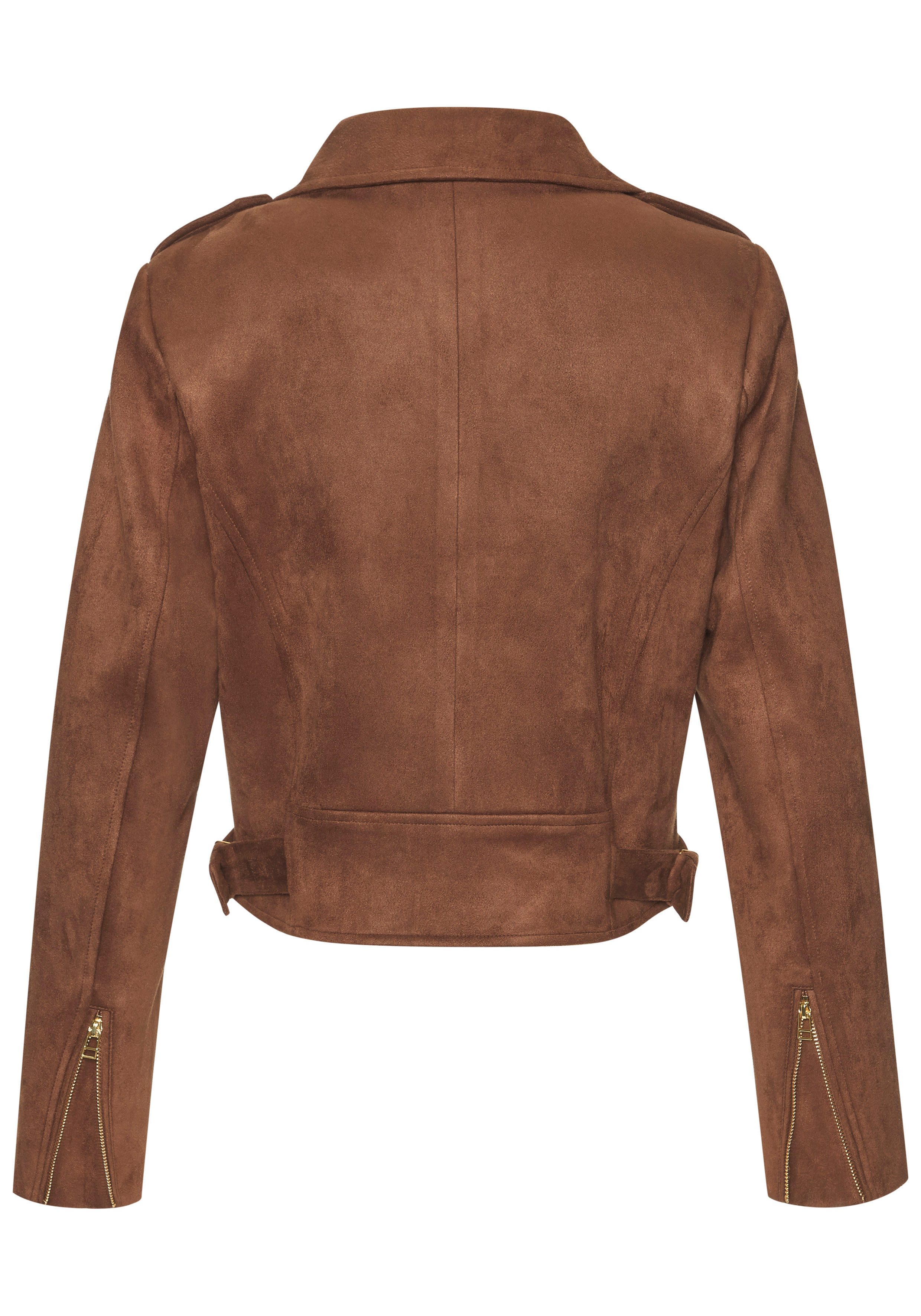 Lascana Bikerjack in suède-look