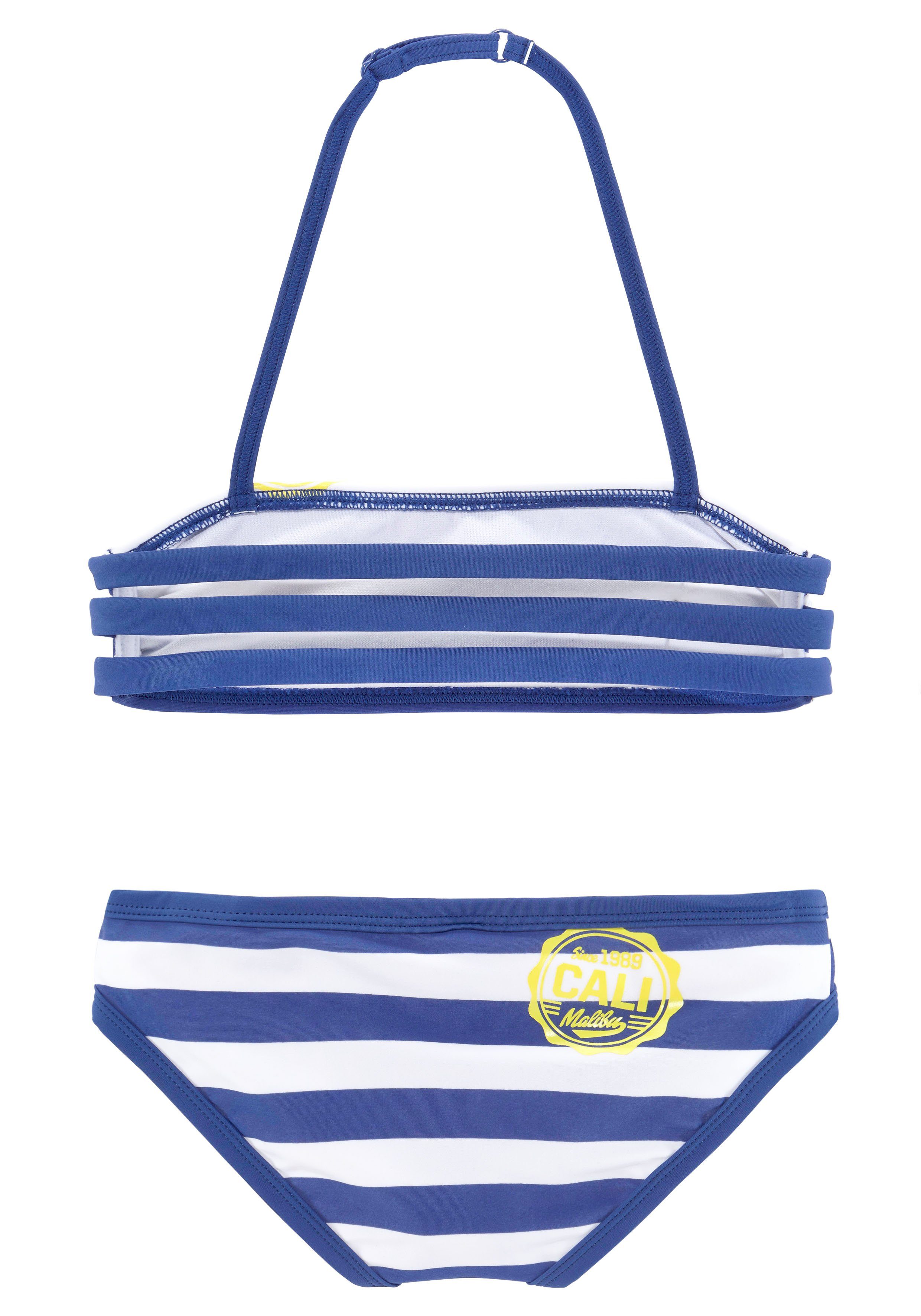 Bench. Bandeaubikini met trendy strepen bikini's maat 146/152 blauw