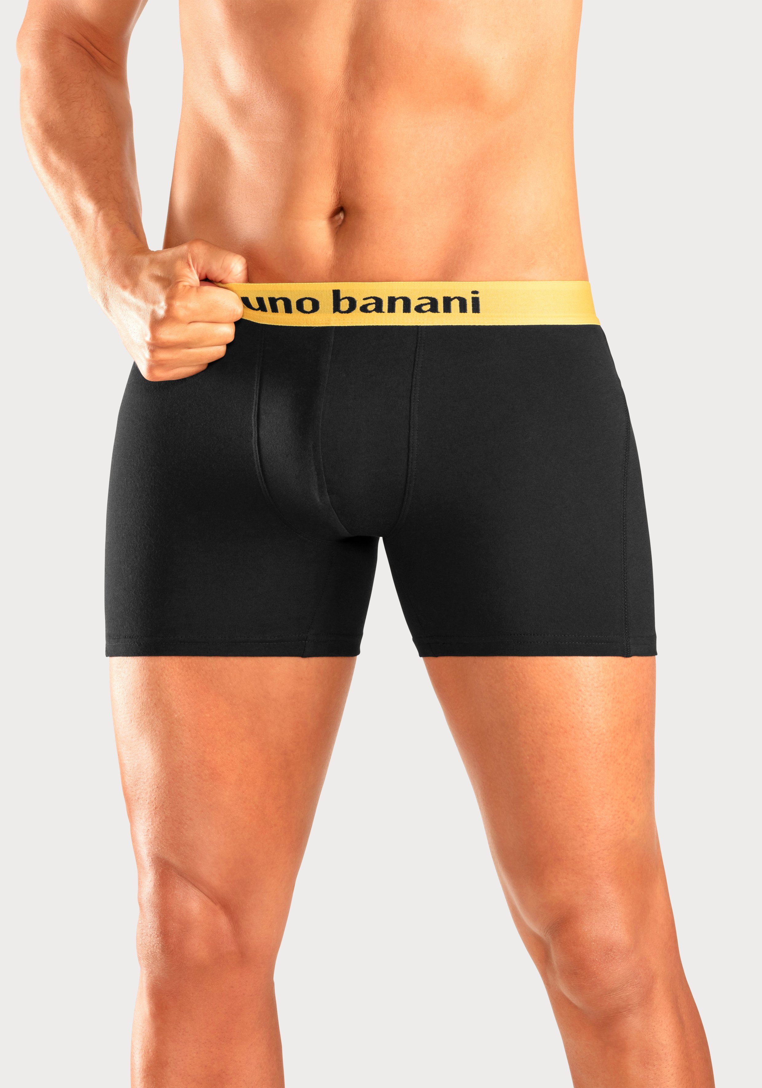 Bruno Banani Boxershort voor heren met langere pijpen en opvallende logo-tailleband (set, 4 stuks) heren maat S zwart