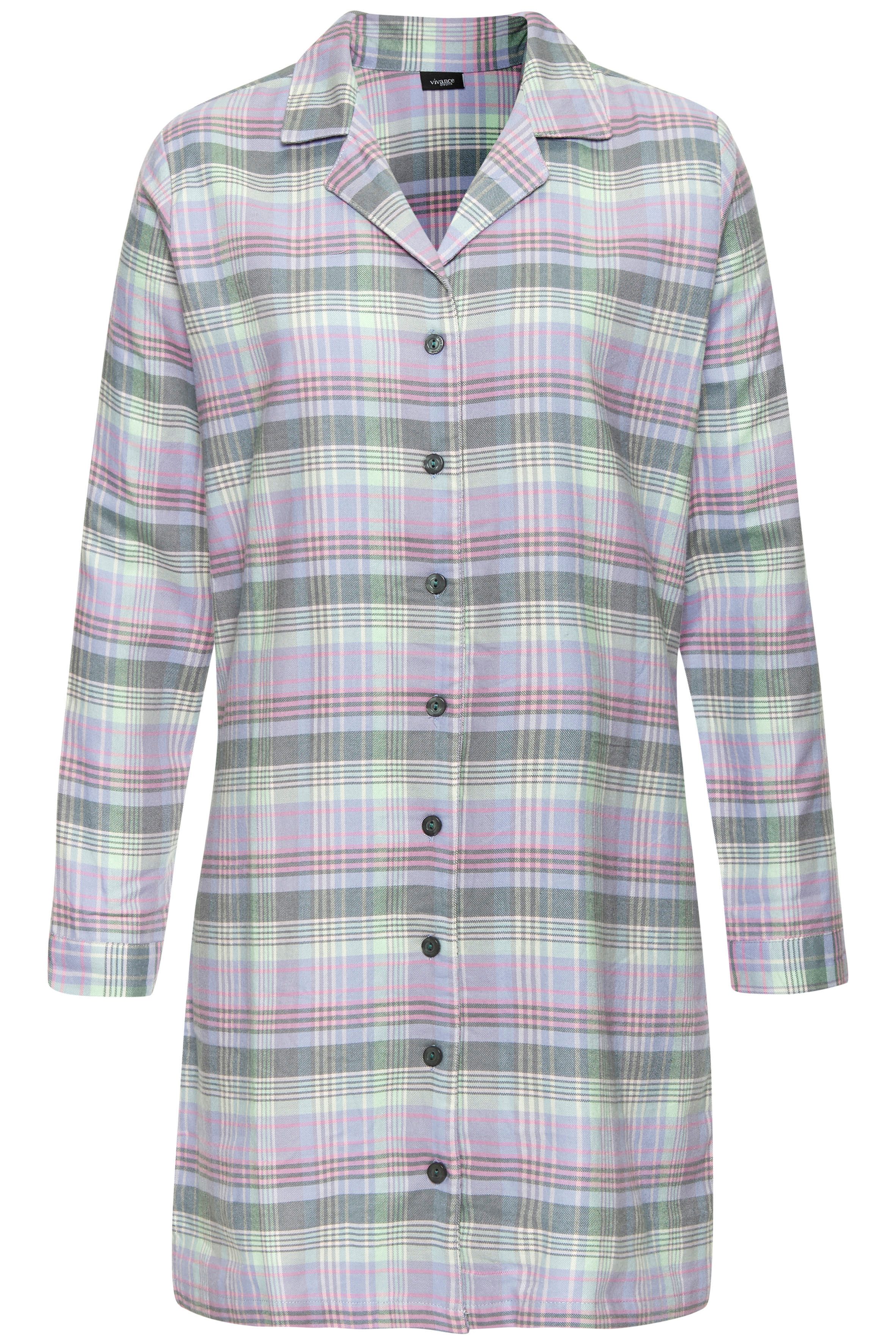 Vivance Dreams Nachthemd van knuffelzacht flanel nachthemden maat 32 paars