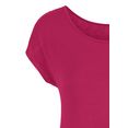 lascana lang shirt met brede tailleband (1-delig) rood