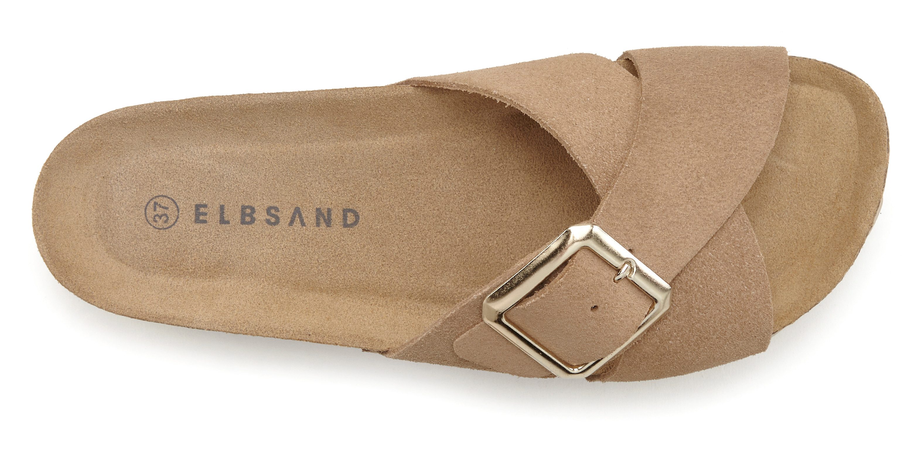 Elbsand Slippers Mule, Sandalen, open schoen Mule, sandaal, open schoen, hoogwaardig leer, zacht kurken voetbed