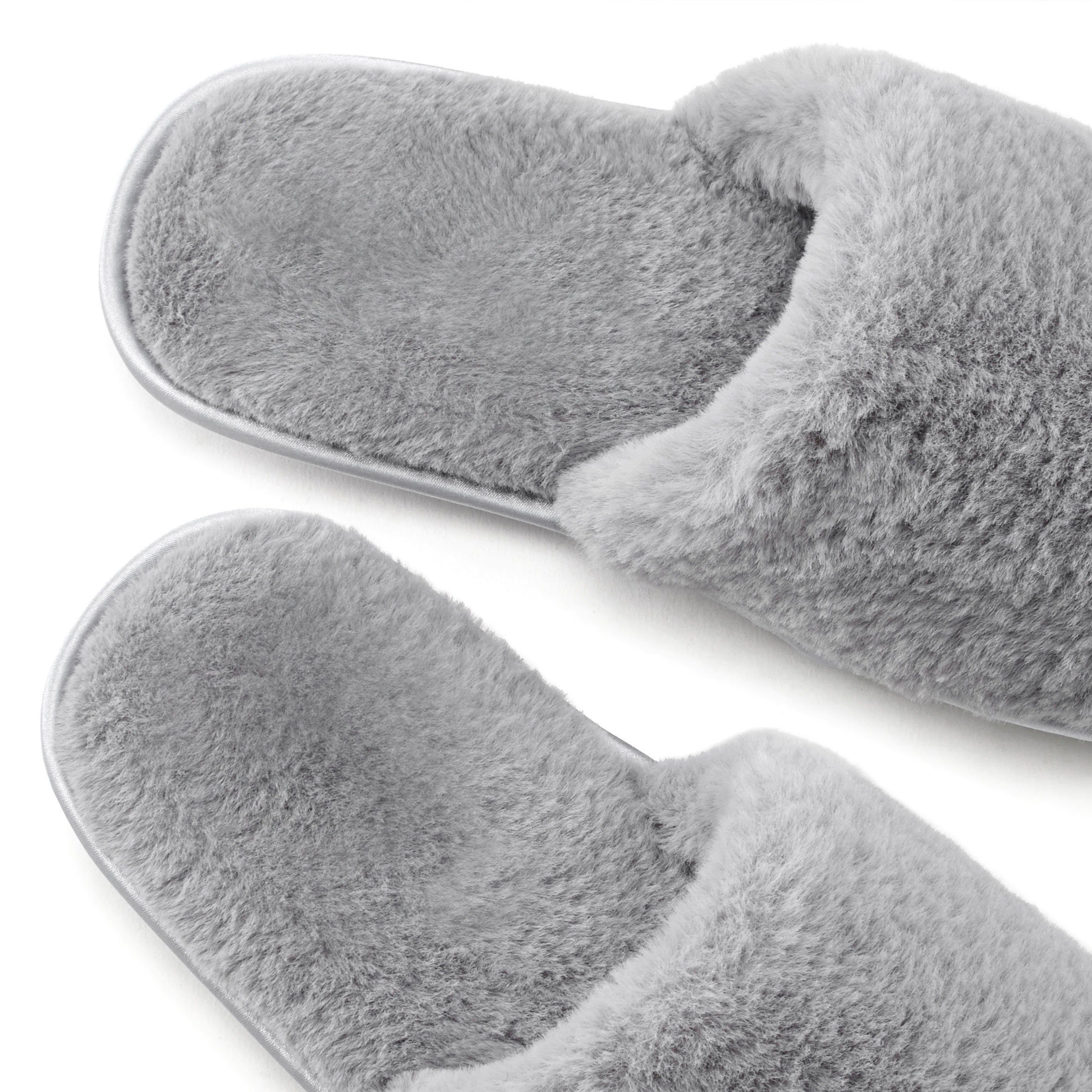 Vivance Slippers Pantoffel, slipper, pantoffel, met knuffelig, warm faux-bont vegan
