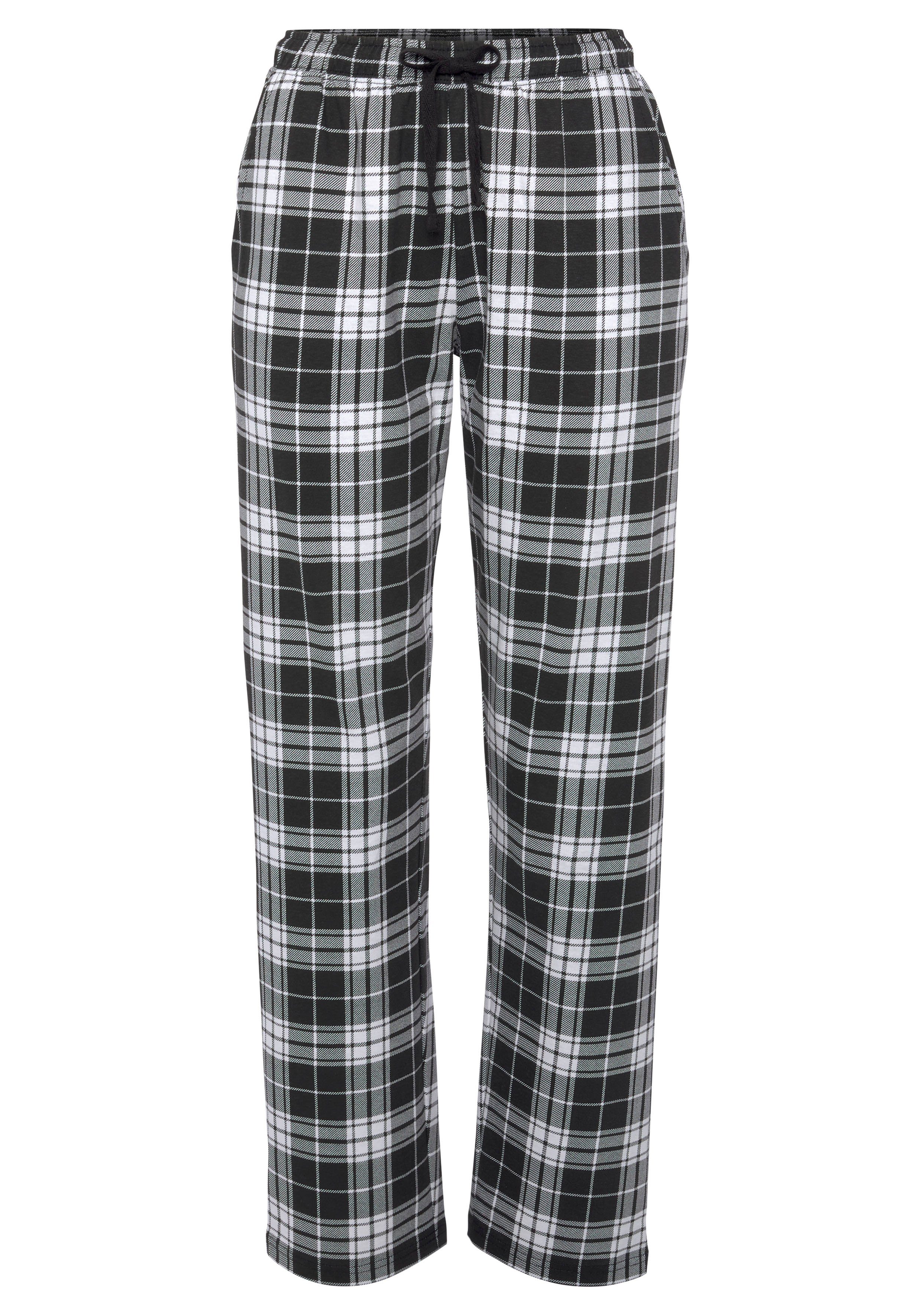 Vivance Dreams Pyjamabroek met zwart-wit print pyjama's maat 32/34 zwart